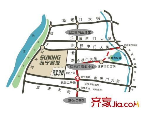 蘇寧睿城交通圖區(qū)位圖