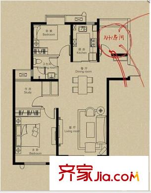 融僑世家戶型圖 戶型圖 2室 2室2廳1衛(wèi)1廚