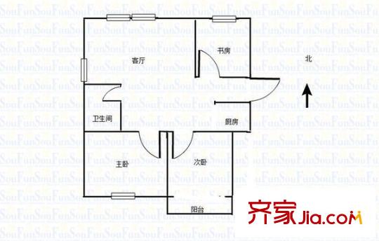 辰龍綠苑戶型圖戶型圖2室 