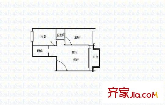 詠梅山莊戶型圖戶型圖2室 2室2廳1衛(wèi)1廚