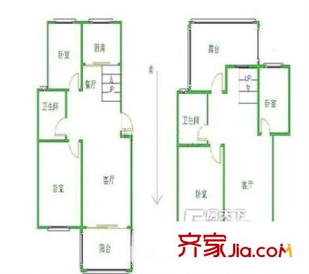幸福美地戶(hù)型圖戶(hù)型圖 4室 4室2廳2衛(wèi)1廚