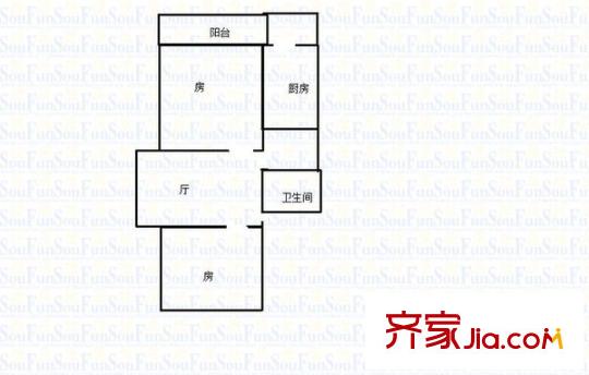 南磚新村戶型圖戶型圖2室 2室1廳1衛(wèi)1廚