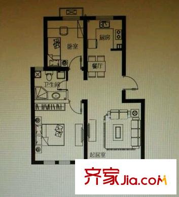 樂居雅花園戶型圖戶型圖2室 2室2廳1衛(wèi)1廚