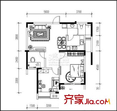 上城風(fēng)景戶(hù)型圖戶(hù)型圖 3室 3室2廳1衛(wèi)1廚
