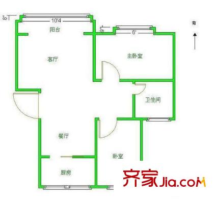 明月花園戶型圖戶型圖2室 2室2廳1衛(wèi)1廚