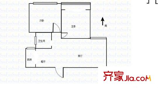 江雁依山郡花園戶型圖戶型圖 2室 2室2廳1衛(wèi)1廚