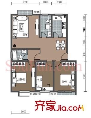 北城世家戶型圖戶型圖2室 2室2廳1衛(wèi)1廚