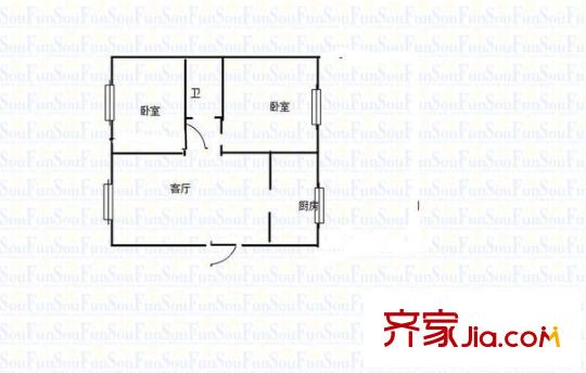 天悅花園戶型圖戶型圖 3室 3室1廳1衛(wèi)1廚