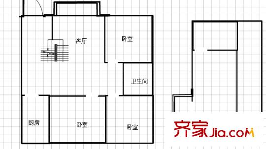 天悅花園戶型圖戶型圖 3室 3室2廳1衛(wèi)1廚