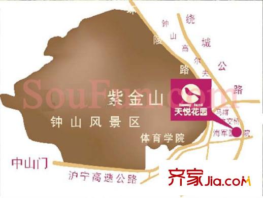 天悅花園交通圖