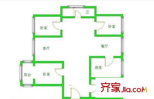 湖濱世紀(jì)花園戶型圖戶型圖 3室 3室2廳2衛(wèi)1廚