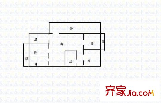 和燕花苑戶型圖戶型圖 3室 