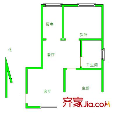 盈家春天戶型圖戶型圖 2室 2室1廳1衛(wèi)1廚