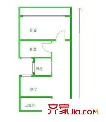 盈家春天戶型圖戶型圖 2室 2室1廳1衛(wèi)1廚