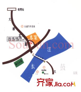江畔明珠廣場(chǎng)交通圖