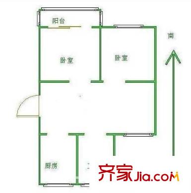 高新花苑戶型圖戶型圖 3室 3室2廳1衛(wèi)1廚