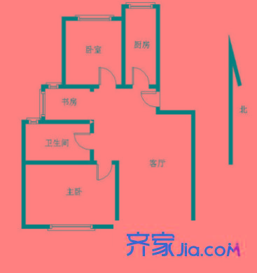 金地名京戶型圖戶型圖 3室 3室2廳1衛(wèi)1廚
