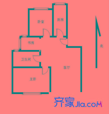 金地名京戶型圖戶型圖 3室 3室2廳1衛(wèi)1廚