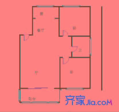 御水灣花園戶型圖戶型圖 2室 2室2廳1衛(wèi)1廚