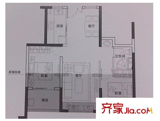 明發(fā)新城中心戶型圖C5戶型 