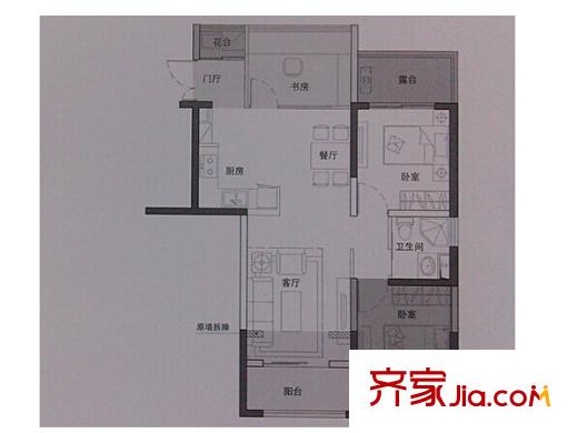 明發(fā)新城中心戶型圖C4戶型 