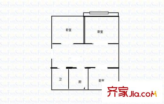 御水灣花園戶型圖戶型圖 4室 4室2廳1衛(wèi)1廚