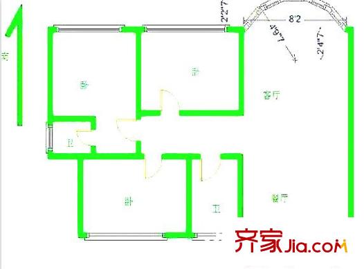 武夷花園戶(hù)型圖 戶(hù)型圖 3室 3室2廳2衛(wèi)1廚