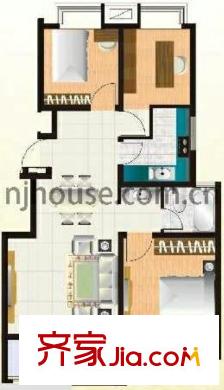 天潤城十四街區(qū)戶型圖戶型圖 3室 3室2廳1衛(wèi)1廚