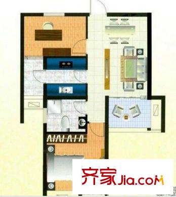 天潤城十二街區(qū)戶型圖戶型圖2室 2室2廳1衛(wèi)1廚