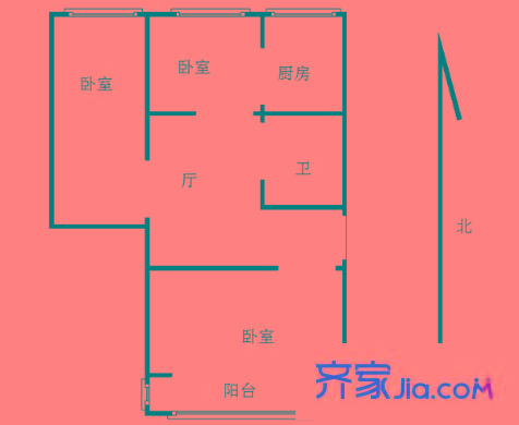 新河一村戶型圖戶型圖 3室 3室1廳1衛(wèi)1廚