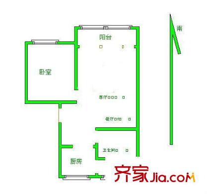 天元吉第城戶型圖戶型圖 1室 1室2廳1衛(wèi)1廚