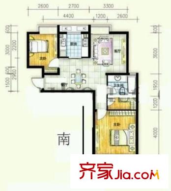 丹佛小鎮(zhèn)戶型圖戶型圖 2室 2室2廳1衛(wèi)1廚