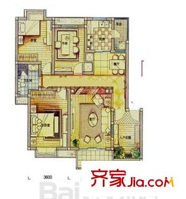 天元吉第城戶型圖戶型圖 3室 3室1廳1衛(wèi)1廚