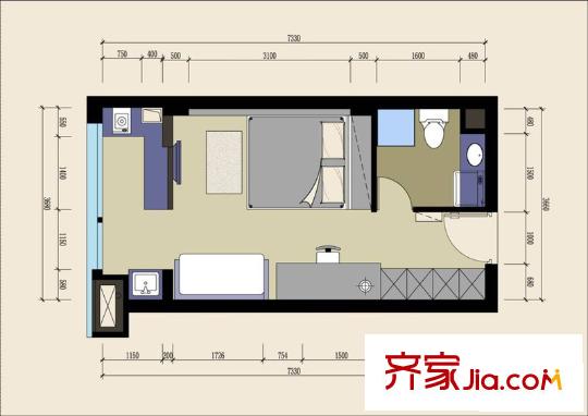 合家春天戶型圖戶型圖 1室 1室1廳1衛(wèi)1廚