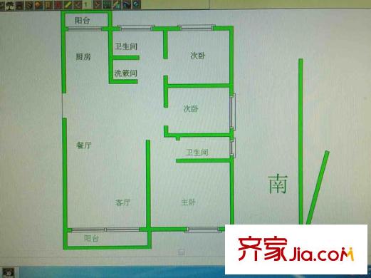 裕民家園戶型圖戶型圖 3室 3室2廳1衛(wèi)1廚