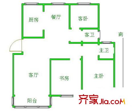 裕民家園戶型圖戶型圖 3室 3室2廳2衛(wèi)1廚