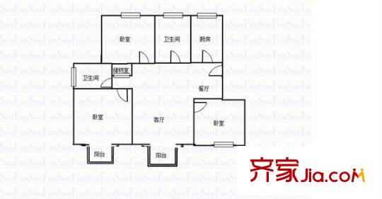 仙龍灣戶型圖戶型圖 3室 3室2廳2衛(wèi)