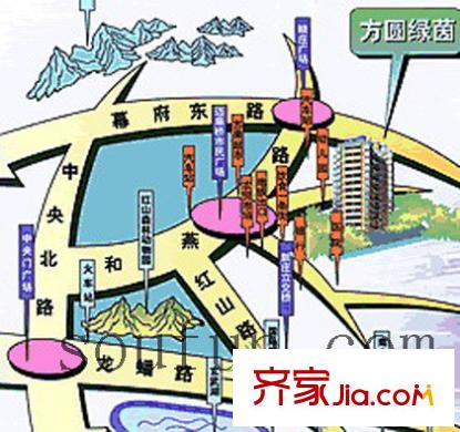 方圓綠茵交通圖