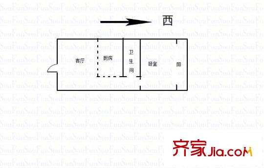 大地伊特花園戶型圖戶型圖1室 1室1廳1衛(wèi)1廚