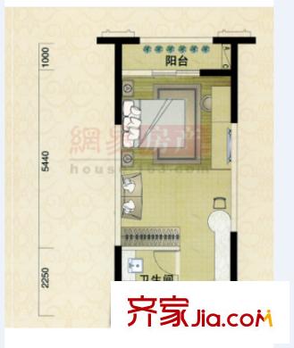 藍(lán)岸親水灣花園戶型圖戶型圖 1室 1室1廳1衛(wèi)1廚