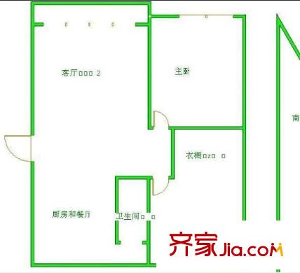 藍(lán)岸親水灣花園戶型圖戶型圖 2室 2室2廳1衛(wèi)1廚