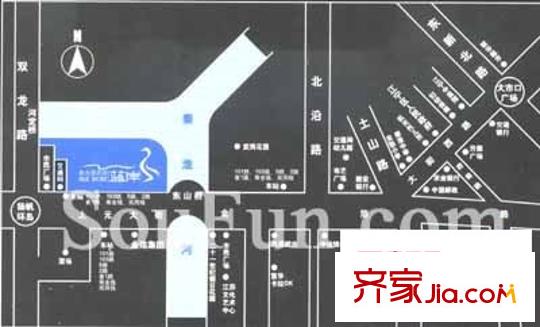 藍(lán)岸親水灣花園交通圖