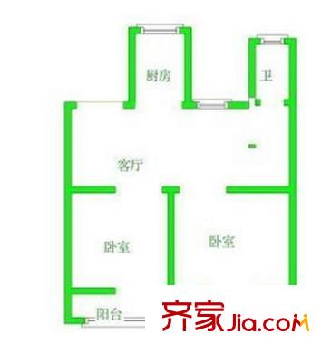 百家湖國(guó)際花園戶型圖戶型圖 2室 2室2廳1衛(wèi)1廚
