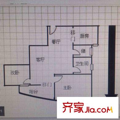 百家湖國(guó)際花園戶型圖戶型圖 2室 2室2廳1衛(wèi)1廚