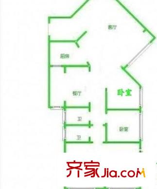百家湖國(guó)際花園戶型圖戶型圖 3室 