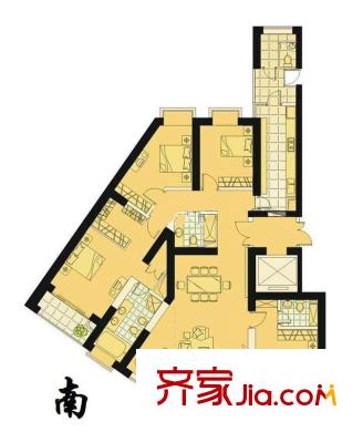 世茂濱江新城戶型圖 戶型圖 4室 4室2廳2衛(wèi)1廚