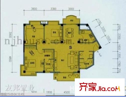 明發(fā)濱江新城一期戶型圖戶型圖 3室 3室2廳2衛(wèi)1廚