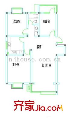 江岸水城戶型圖戶型圖 5室 5室2廳2衛(wèi)1廚