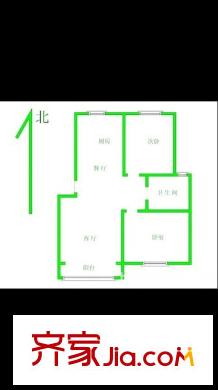 江岸水城戶型圖戶型圖 2室 2室2廳1衛(wèi)1廚