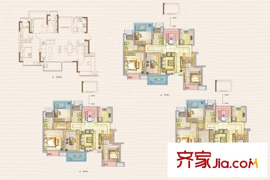 世茂夢享家項目C戶型 4室2廳2衛(wèi)1廚